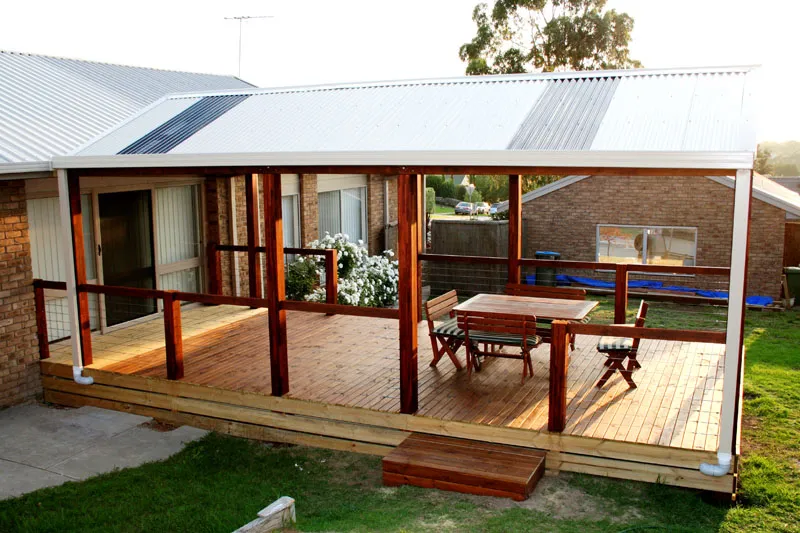 Colorbond and Laserlight roofing, Pergolas Berwick