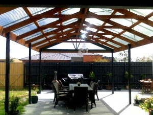 Pitched Roof Pergola (underside)