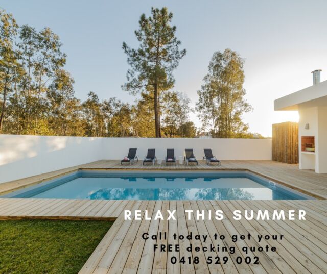 Melbourne is certainly hiding summer away... but make sure you're ready to relax and entertain this summer, by having your decking and outdoor area in tip top shape! 

Contact us today for a free quote!