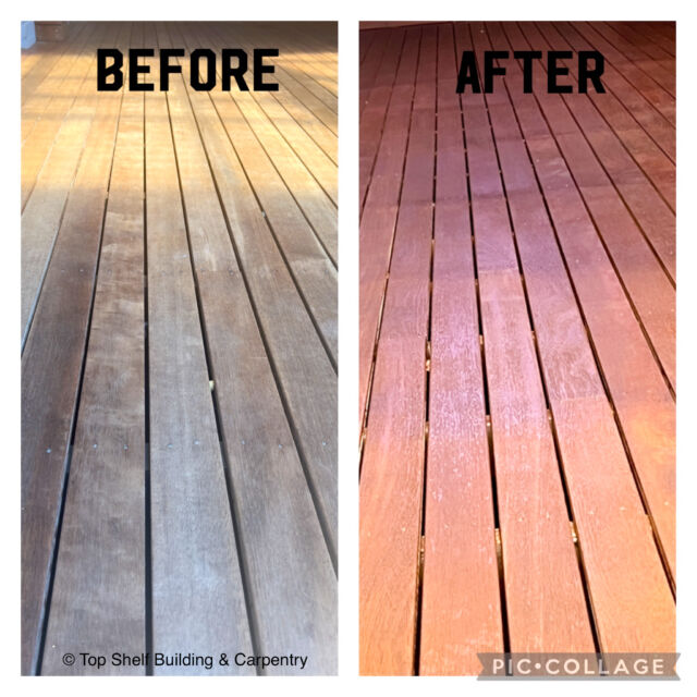 "FRESH FRIDAY"

Whilst we were "closed" for Christmas/ New Year break... doesn't mean that I didn't put Craig to work on our own property. 

I can't tell you the last time our deck was re-stained, so off Craig went, grabbed his high pressure cleaner and painting brush and got to work! 

Loving the fresh look! 

#topshelfbuildingcarpentry #buildermelbourne #builder #decking #deckingmelbourne #timberdecking #pergola #verandah #carport #construction #merbau #home #createentertainlive  #outdoorliving #alfresco #smallbusiness #melbourne #onsite #constructionsite #deckstain #beforeandafter